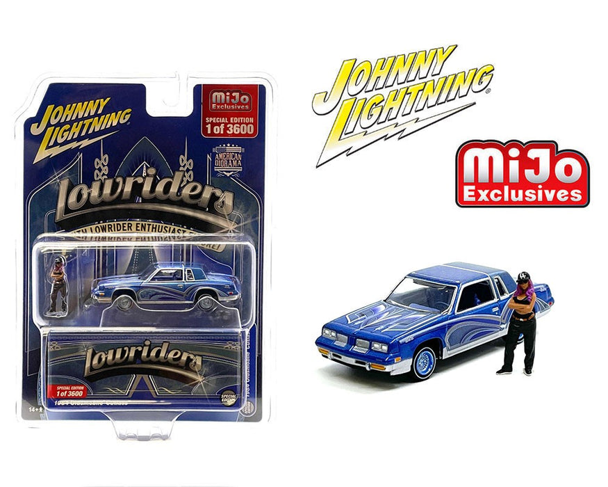 Lowriders 1984 Oldsmobile Cutlass with American Diorama Figure Limited 3,600 - Johnny Lightning 1/64 - JLCP7461