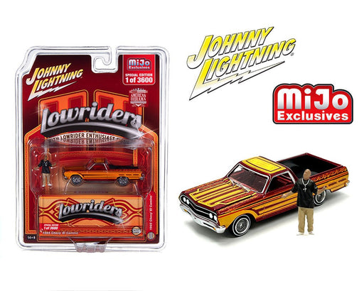 Lowriders 1965 Chevrolet El Camino with American Diorama Figure Limited 3,600 - Johnny Lightning 1/64 - JLCP7460