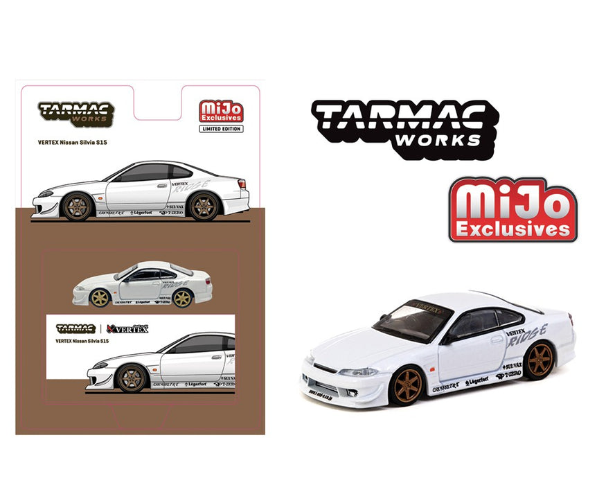VERTEX Nissan Silvia S15 - White - Tarmac Works - 1/64 - T64G-023-WH9 Passion Diecast