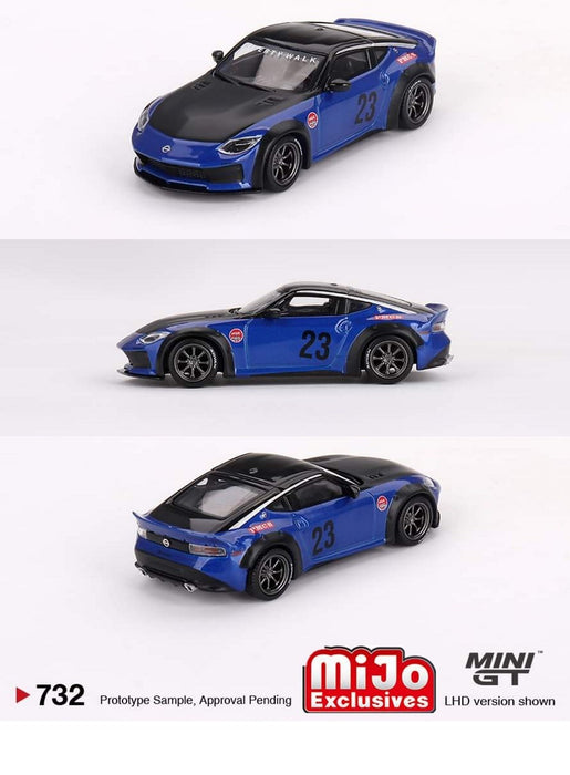 Nissan Z LB★NATION WORKS Serian Blue - Mini GT - 1:64 - MGT00732 Passion Diecast