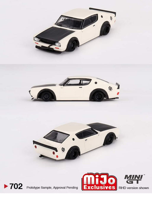Nissan Skyline Kenmeri Liberty Walk White - Mini GT - 1:64 - MGT00702 Passion Diecast