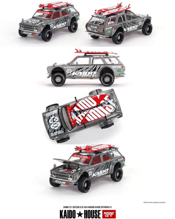 Kaido★House - Datsun KAIDO 510 Wagon 4x4 Kaido Offroad V1 - Mini GT - Mijo Exclusives - 1/64 - KHMG121 Passion Diecast