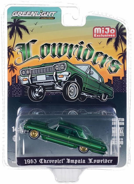 (GreenMachine) 1963 Chevrolet Impala SS Lowriders - Metallic Green - Mijo Exclusives - 1/64 Greenlight - 51552GR Passion Diecast