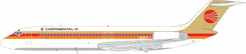 Continental Airlines Douglas DC-9-32 / N3510T / Inflight 200 / 1:200 / IF932CO0124