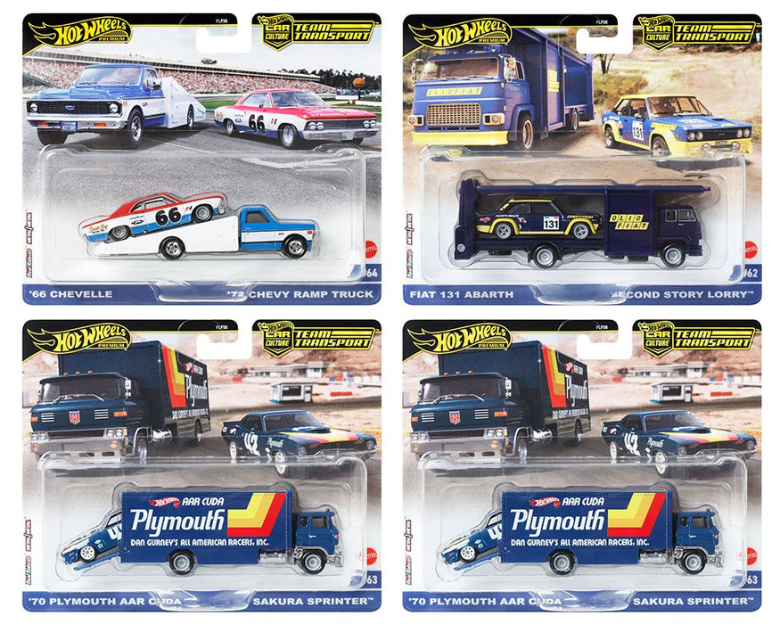 Team Transport A Case 2024 Set of 4 - Hot Wheels - 1/64 - FLF56-957A -  Passion Diecast 
