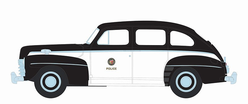 LAPD - 1947 Ford Fordor - Los Angeles Police Department - Hot Pursuit Series 46 - 1/64 Greenlight - 43040 A