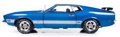 1973 Ford Mustang Mach 1 in Blue Glow - Class of 1973 - Auto World / American Muscle 1/18 - AMM1323