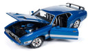 1973 Ford Mustang Mach 1 in Blue Glow - Class of 1973 - Auto World / American Muscle 1/18 - AMM1323