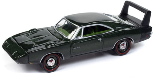 1969 Dodge Charger Daytona Dark Green Mecum Auctions - Johnny Lightning 1/64 - JLSP370 Passion Diecast