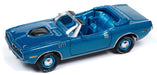 1971 Plymouth Cuda Convertible in Blue Fire Metallic - Johnny Lightning 1/64 - JLSP375 Passion Diecast