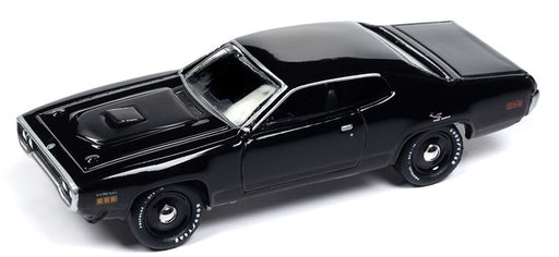 1971 Plymouth Road Runner in Gloss Black - Johnny Lightning 1/64 - JLSP377 Passion Diecast