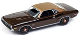 1971 Dodge Challenger R/T in Dark Gold Metallic with Gold Vinyl Roof - Auto World - 1/64 - AWSP160