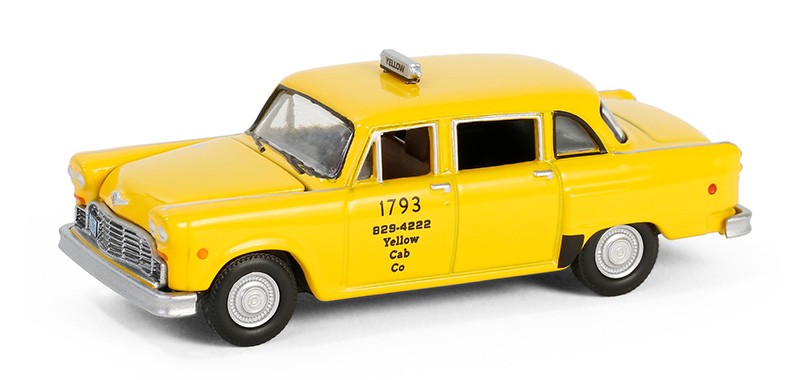 Yellow Cab - 1980 Checker Taxicab - Ferris Buellers Day Off (1986) - Hollywood Series 42 - 1/64 Greenlight - 62030 C