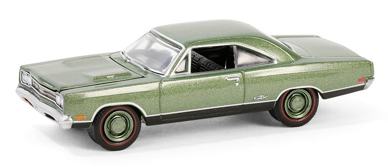 1969 Plymouth HEMI GTX in F8 Ivy Green - Barrett-Jackson 'Scottsdale Edition' Series 14 - 1/64 Greenlight - 37310 B