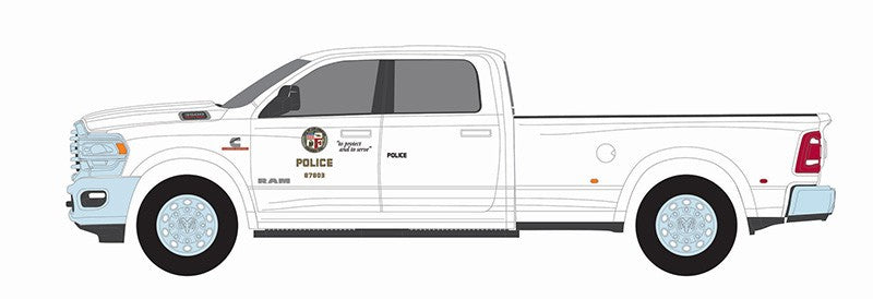 Los Angeles Police Department - 2023 Ram 3500 Laramie Dually - Dually Drivers Series 15 - 1/64 Greenlight - 46150 F
