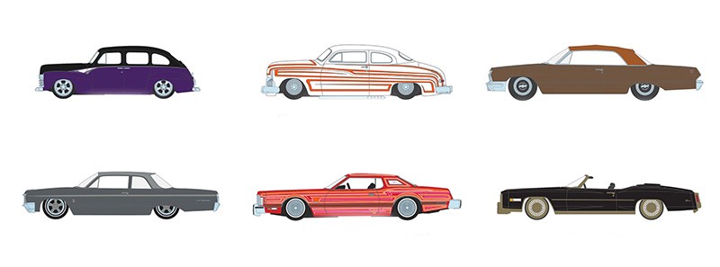 California Lowriders Series 6 - Assortment - 1/64 Greenlight - 63070 Passion Diecast