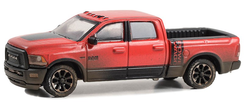 2017 Ram 2500 Power Wagon in Red with Mud Spatter - Down on the Farm Series 8 - 1/64 Greenlight - 48080 E