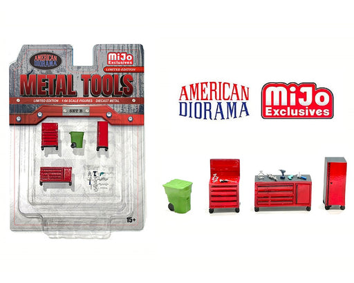 Metal Tools Set B - 5-piece metal set - American Diorama - 1/64 - AD-2411 Passion Diecast