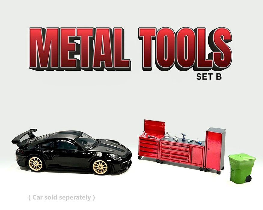 Metal Tools Set B - 5-piece metal set - American Diorama - 1/64 - AD-2411 Passion Diecast