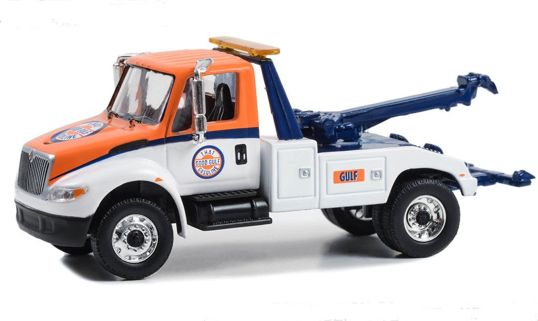 Gulf Oil That Good Gulf Gasoline - International Durastar 4400 Tow Truck - Hobby Exclusive - 1/64 Greenlight - 30471