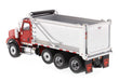 International HX260 Tandem Truck with Pusher Axle Red with Ox Bodies Stampede Dump Bed - Diecast Master 1/50 - 71076