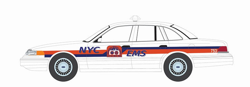 Los Angeles, CA Fire Dept. EMS - 2000 Ford Crown Victoria - Responders Series 2 - 1/64 Greenlight - 67060 C