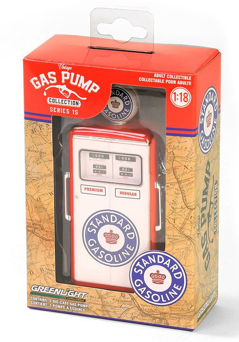 Standard - 1954 Tokheim 350 Twin Gas Pump - Vintage Gas Pump Collection Series 15 - Greenlight 1/18 - 14150 C