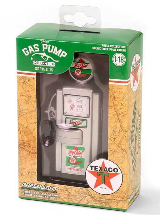 Texaco Sky Chief - 1948 Wayne 100-A Gas Pump - Vintage Gas Pump Collection Series 15 - Greenlight 1/18 - 14150 B
