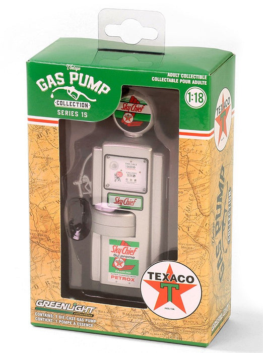 Texaco Sky Chief - 1948 Wayne 100-A Gas Pump - Vintage Gas Pump Collection Series 15 - Greenlight 1/18 - 14150 B