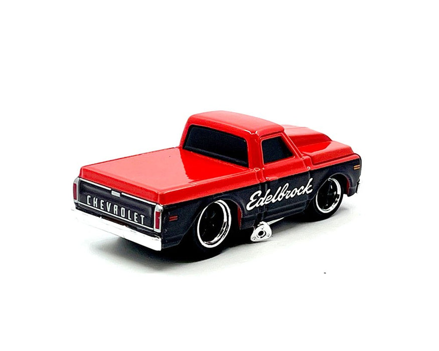 1972 Chevrolet C-10 Pick Up Edelbrock - Red with Black - Mijo Exclusives - Maisto - Muscle Machines 1/64 - 15567RD