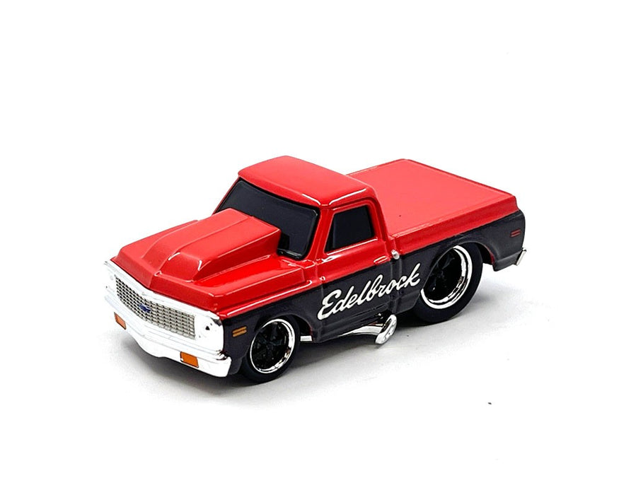 1972 Chevrolet C-10 Pick Up Edelbrock - Red with Black - Mijo Exclusives - Maisto - Muscle Machines 1/64 - 15567RD