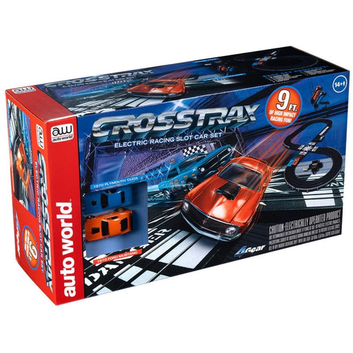 CROSSTRAX ROAD COURSE 9' SLOT CAR SET - 1/64 - Auto World - SRS351