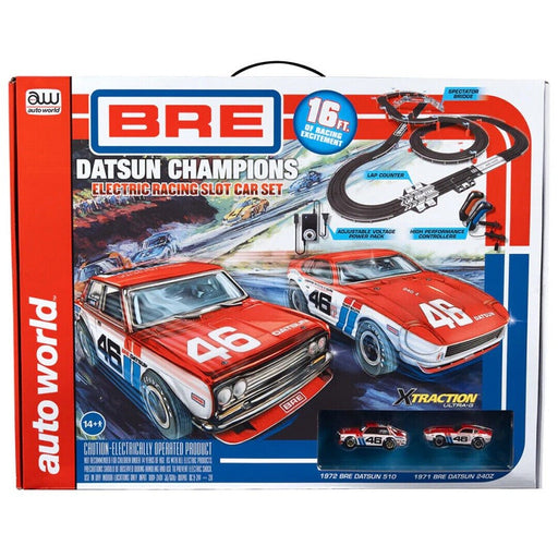 BRE DATSUN 16' SLOT RACE SET - 1/64 - Auto World - SRS353