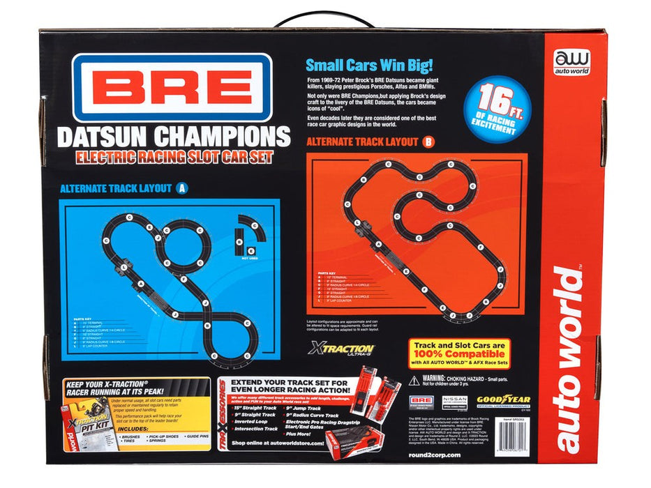 BRE DATSUN 16' SLOT RACE SET - 1/64 - Auto World - SRS353