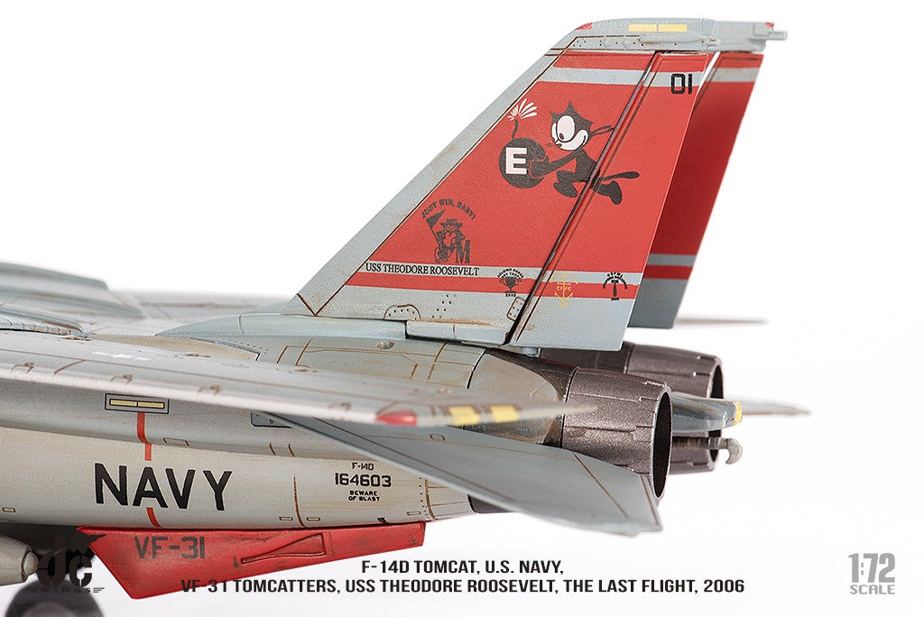Grumman F-14D Tomcat - USN VF-31 Tomcatters, USS Theodore Roosevelt, Last F-14 Cruise 2006 / JC Wings  1:72  JCW-72-F14-015