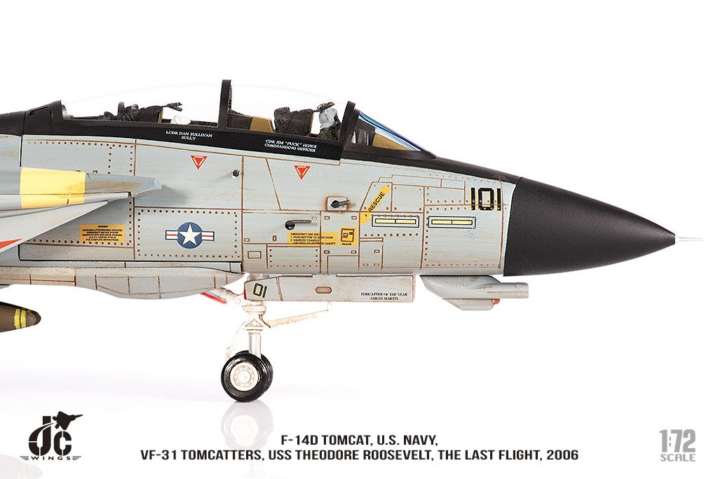 Grumman F-14D Tomcat - USN VF-31 Tomcatters, USS Theodore Roosevelt, Last F-14 Cruise 2006 / JC Wings  1:72  JCW-72-F14-015
