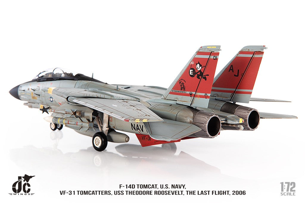 Grumman F-14D Tomcat - USN VF-31 Tomcatters, USS Theodore Roosevelt, Last F-14 Cruise 2006 / JC Wings  1:72  JCW-72-F14-015