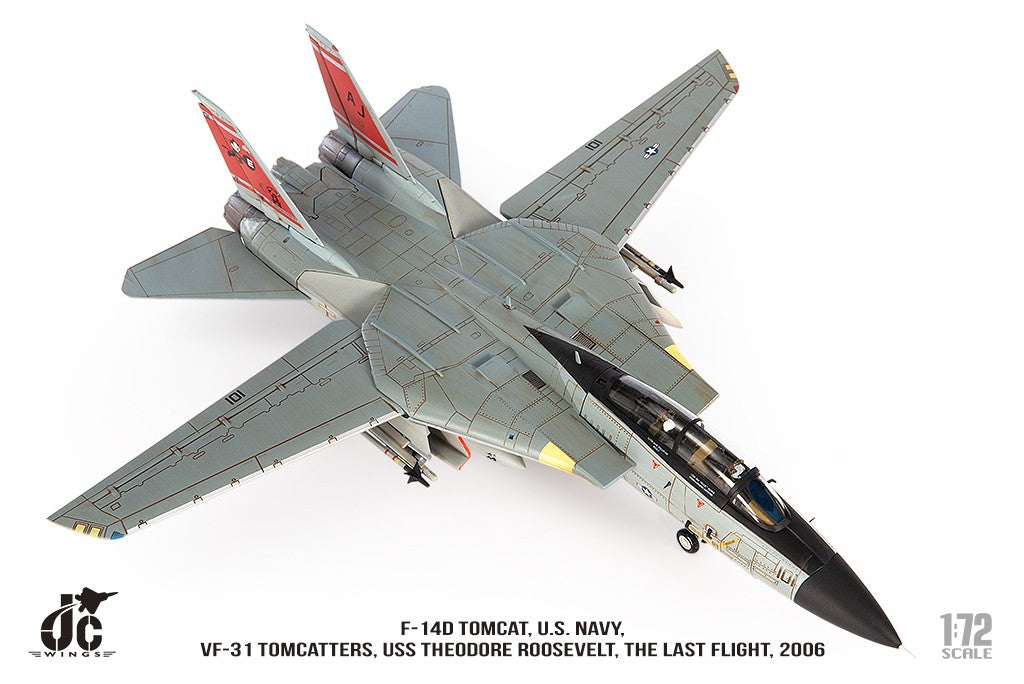 Grumman F-14D Tomcat - USN VF-31 Tomcatters, USS Theodore Roosevelt, Last F-14 Cruise 2006 / JC Wings  1:72  JCW-72-F14-015
