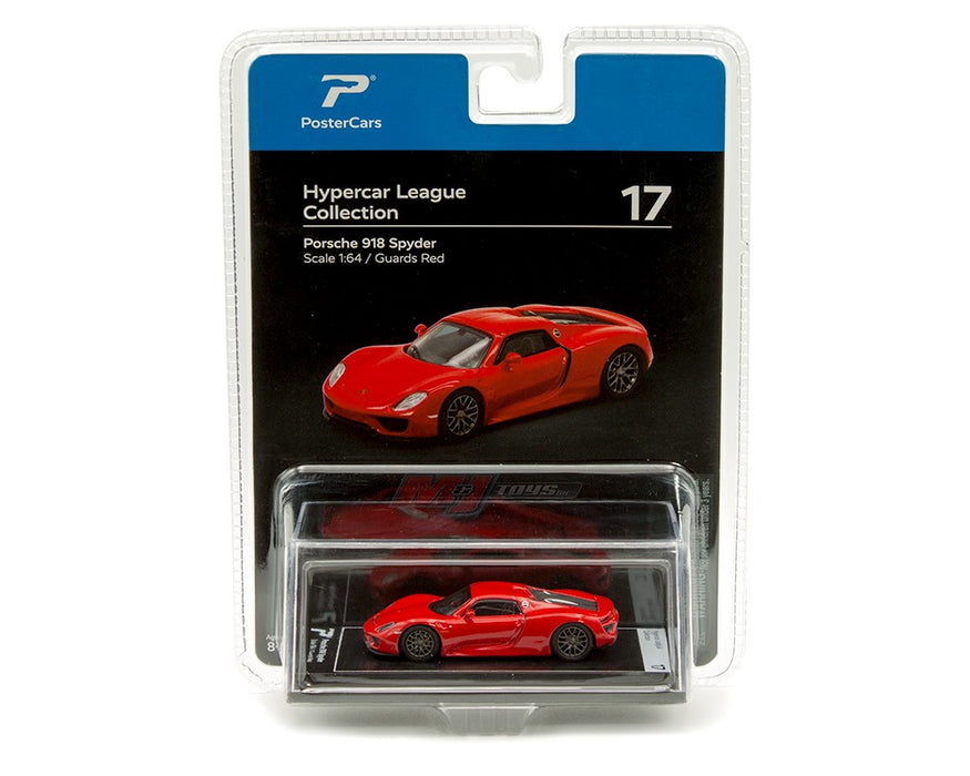 Porsche 918 Spyder - Guards Red - Hypercar League Collection - PosterCars - 1/64 - H17B Passion Diecast