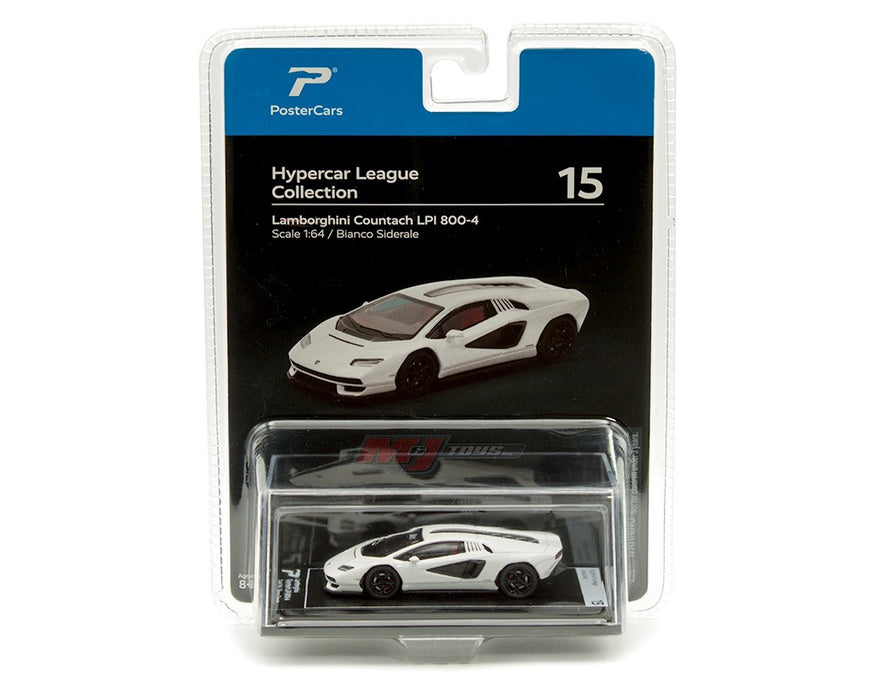 Lamborghini Countach LPI 800-4 - Bianco Siderale - Hypercar League Collection - PosterCars - 1/64 - H15B Passion Diecast