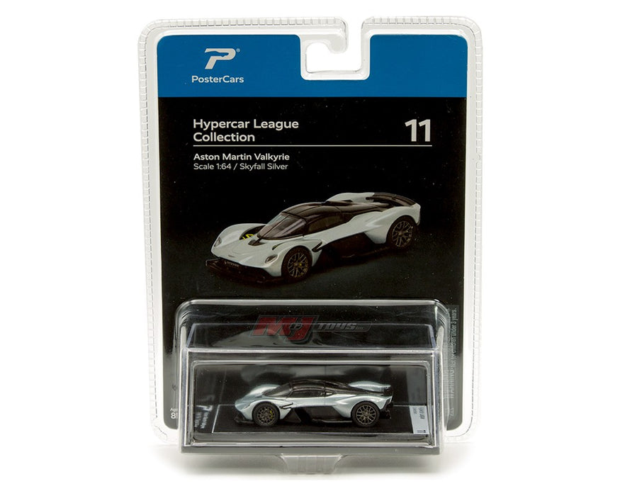 Aston Martin Valkyrie - Skyfall Silver - Hypercar League Collection - PosterCars - 1/64 - H11B Passion Diecast