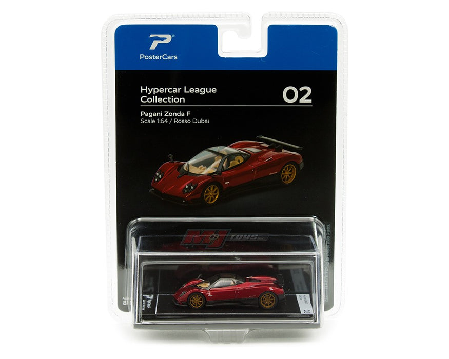 Pagani Zonda F - Rosso Dubai - Hypercar League Collection - PosterCars - 1/64 - H02B Passion Diecast