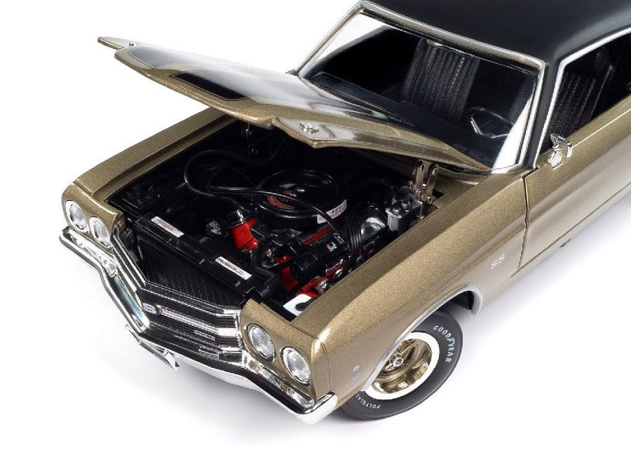1970 Chevy Chevelle SS Gold/Black - Auto World / American Muscle 1/18 - AMM1332 Passion Diecast