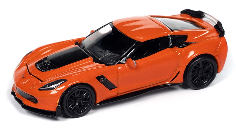 2019 Chevrolet Corvette Z06 with Z07 Performance Package in Sebring Orange - Auto World - 1/64 - AWSP165 A