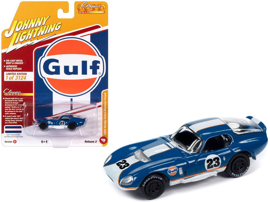 1965 Shelby Daytona Gulf in Dark Blue with White Stripes - Johnny Lightning - 1/64 - JLSP356 B Passion Diecast