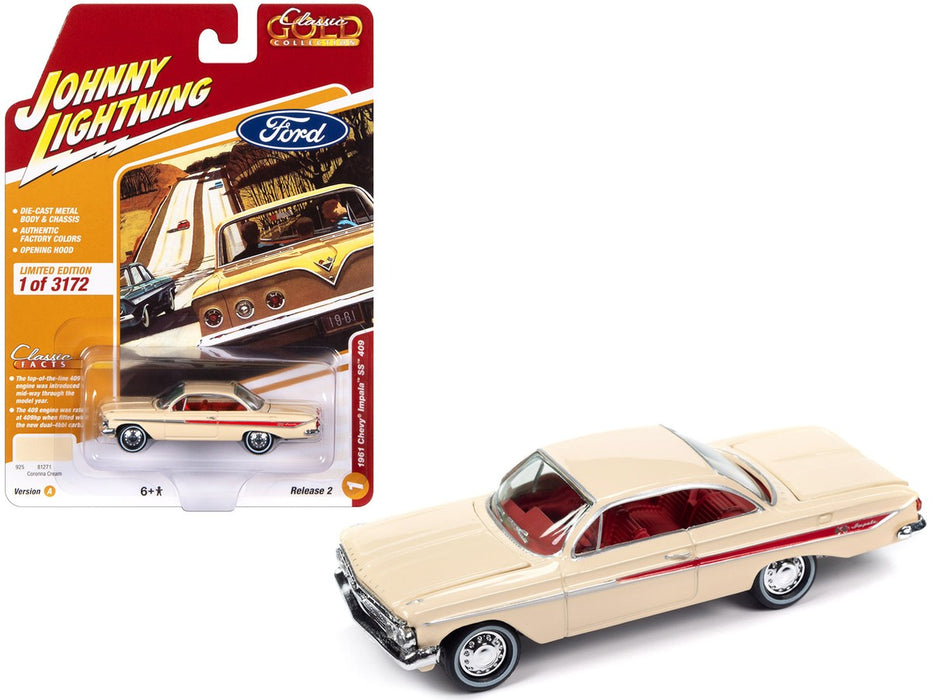 1961 Chevrolet Impala in Coronna Cream - Johnny Lightning - 1/64 - JLSP353 A Passion Diecast