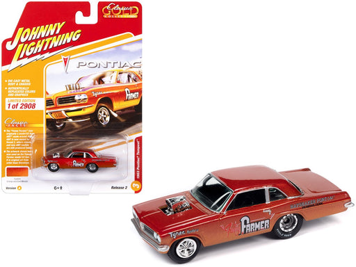1963 Pontiac Tempest in Orange and Gold - Funny Farmer - Johnny Lightning - 1/64 - JLSP355 A Passion Diecast