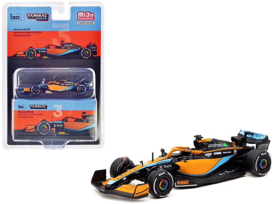 McLaren MCL36 Australian Grand Prix 2022 Daniel Ricciardo - Tarmac Works - 1/64 - T64G-F041-DR1 Passion Diecast