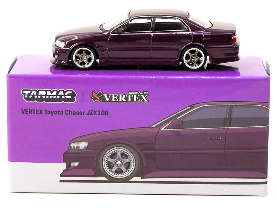 VERTEX Toyota Chaser JZX100 - Purple Metallic - Tarmac Works - 1/64 - T64G-007-PU Passion Diecast