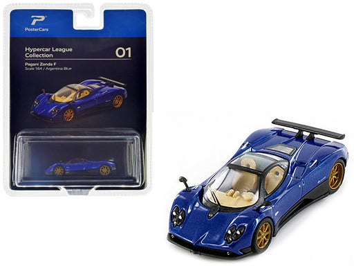 Pagani Zonda F - Argentina Blue - Hypercar League Collection - PosterCars - 1/64 - H01B Passion Diecast